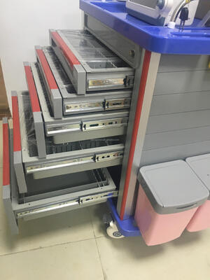 Guangzhou Cheap Hospital Emergency Trolley Equipment Resuscitation Trolley Pediatric Medical Crash Cart Price